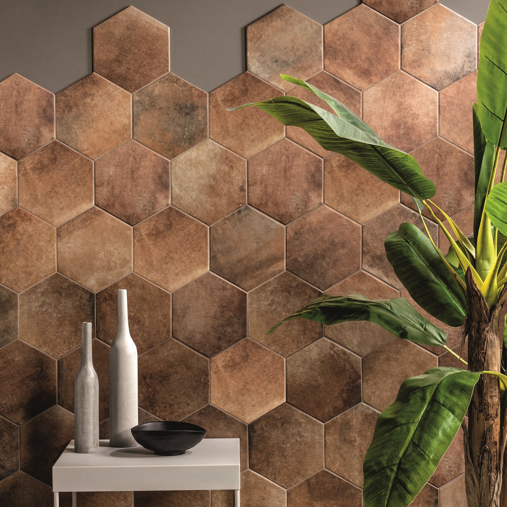 Crete Dark Hexagon Tile