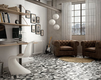 Art Black and White Patchwork Tile