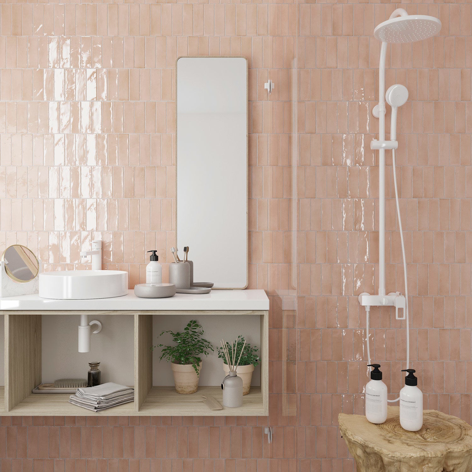 Aruba Blush Pink Gloss Tile