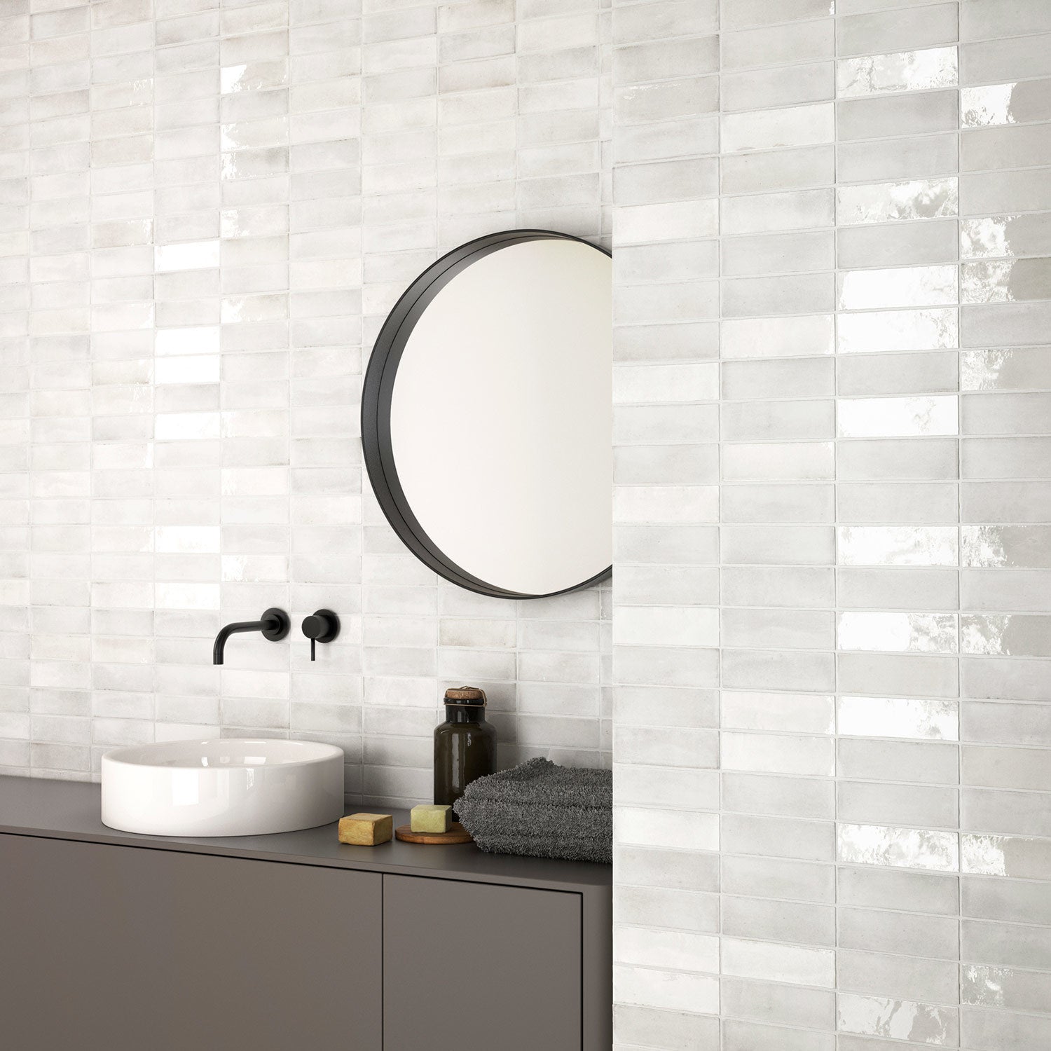 Aruba Cotton White Gloss Tile