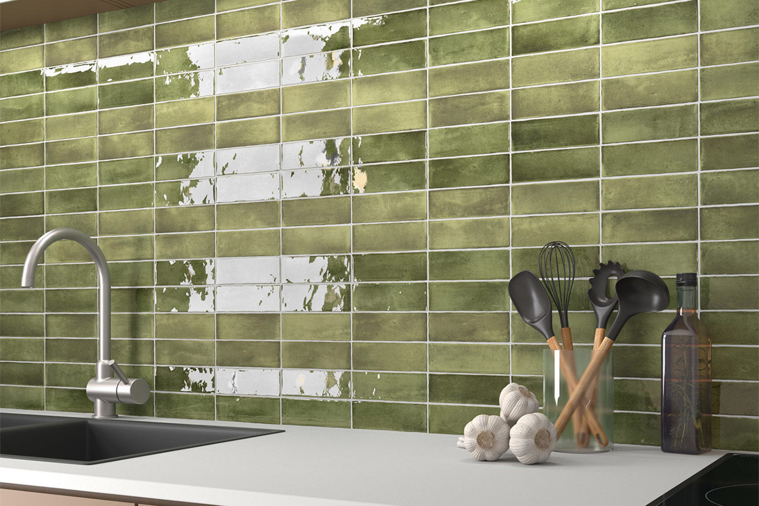 Aruba Herb Green Matt Tile