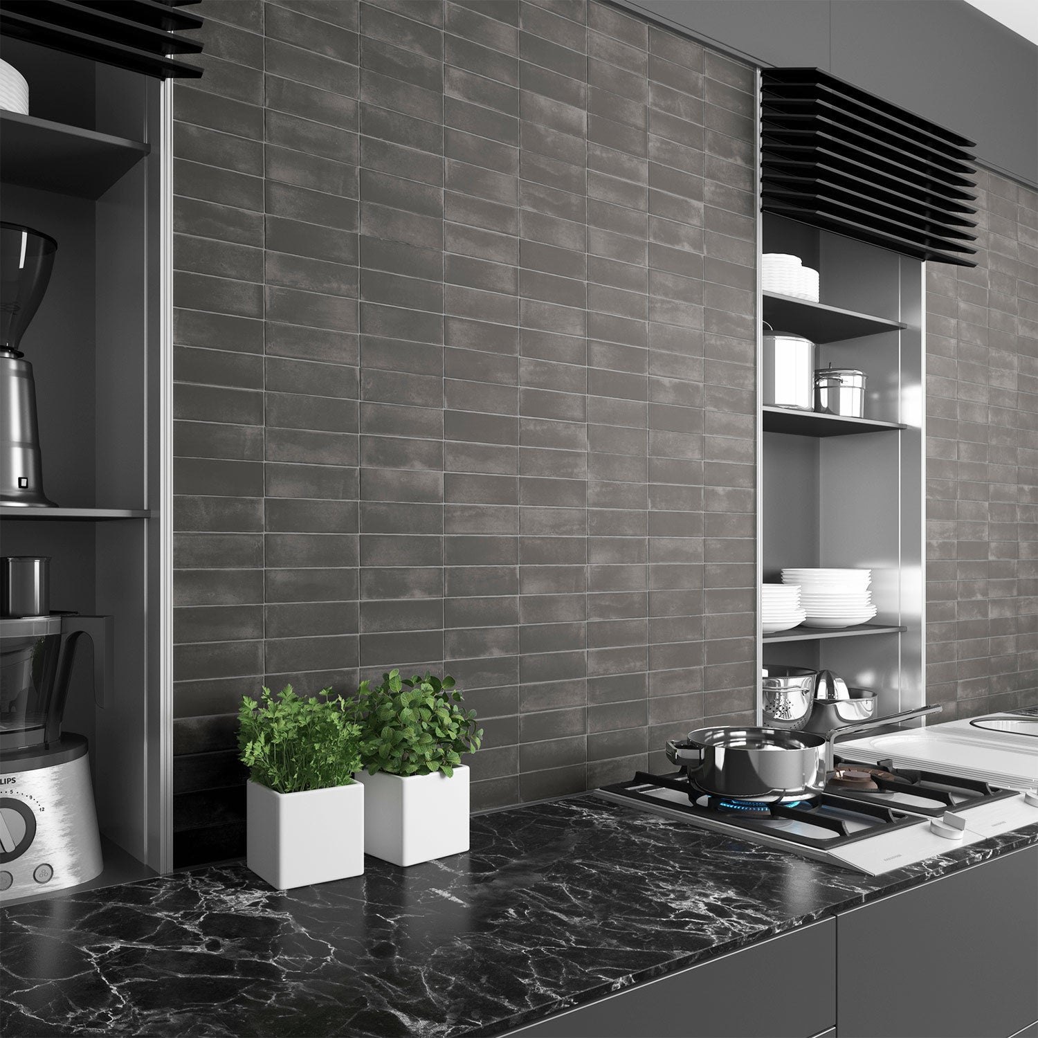 Aruba Midnight Black Matt Tile