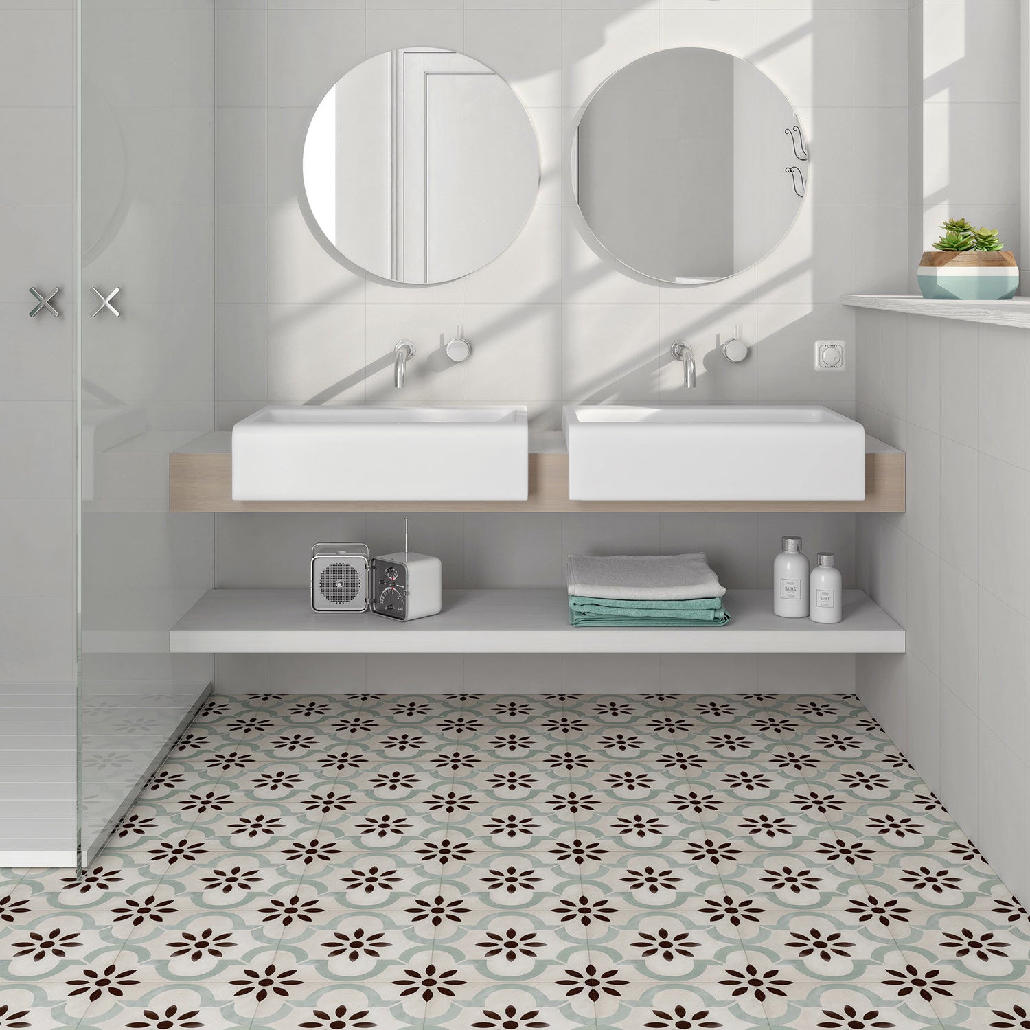 Bordeaux Chartres Patterned Tile