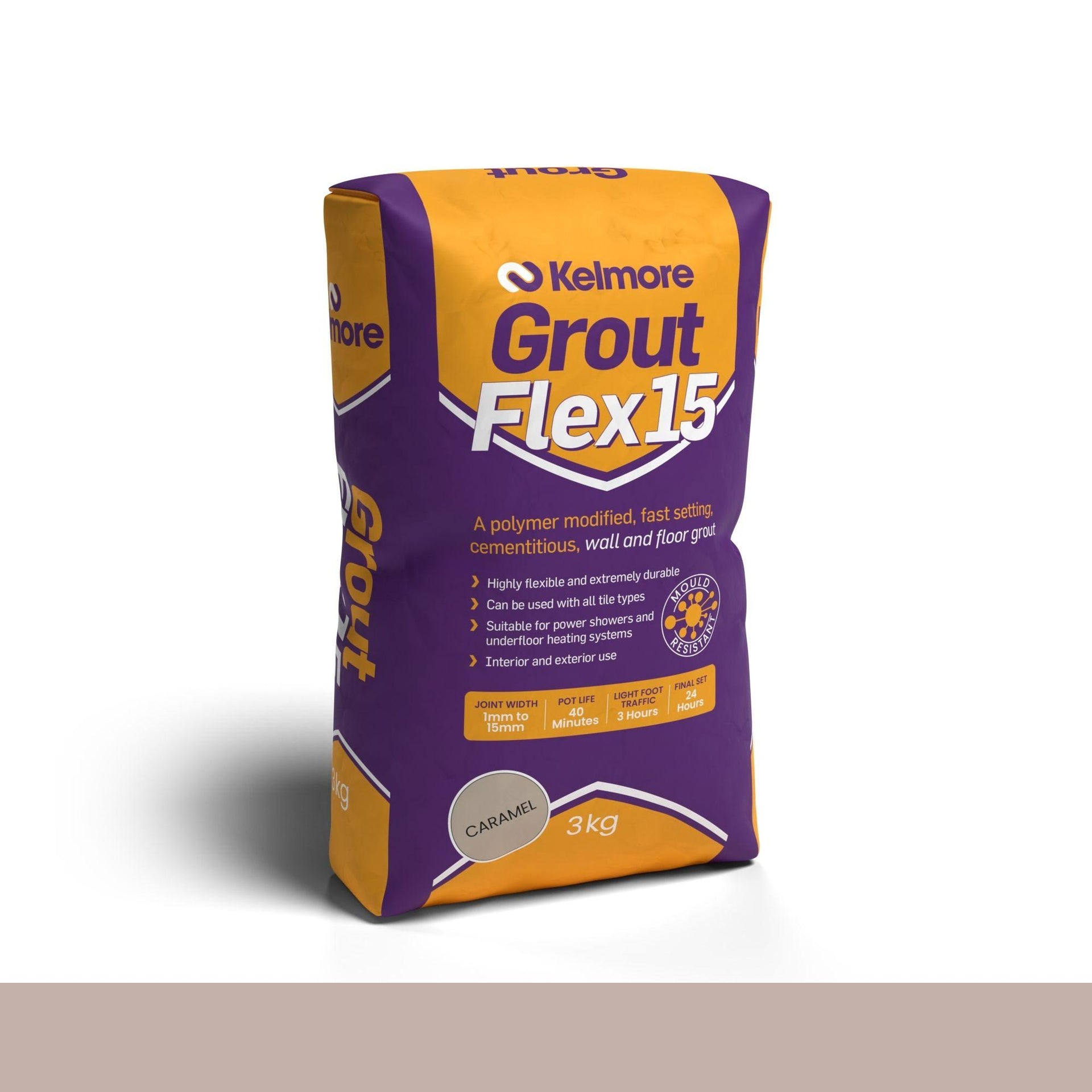 Kelmore Caramel Flex-15 Grout 3kg