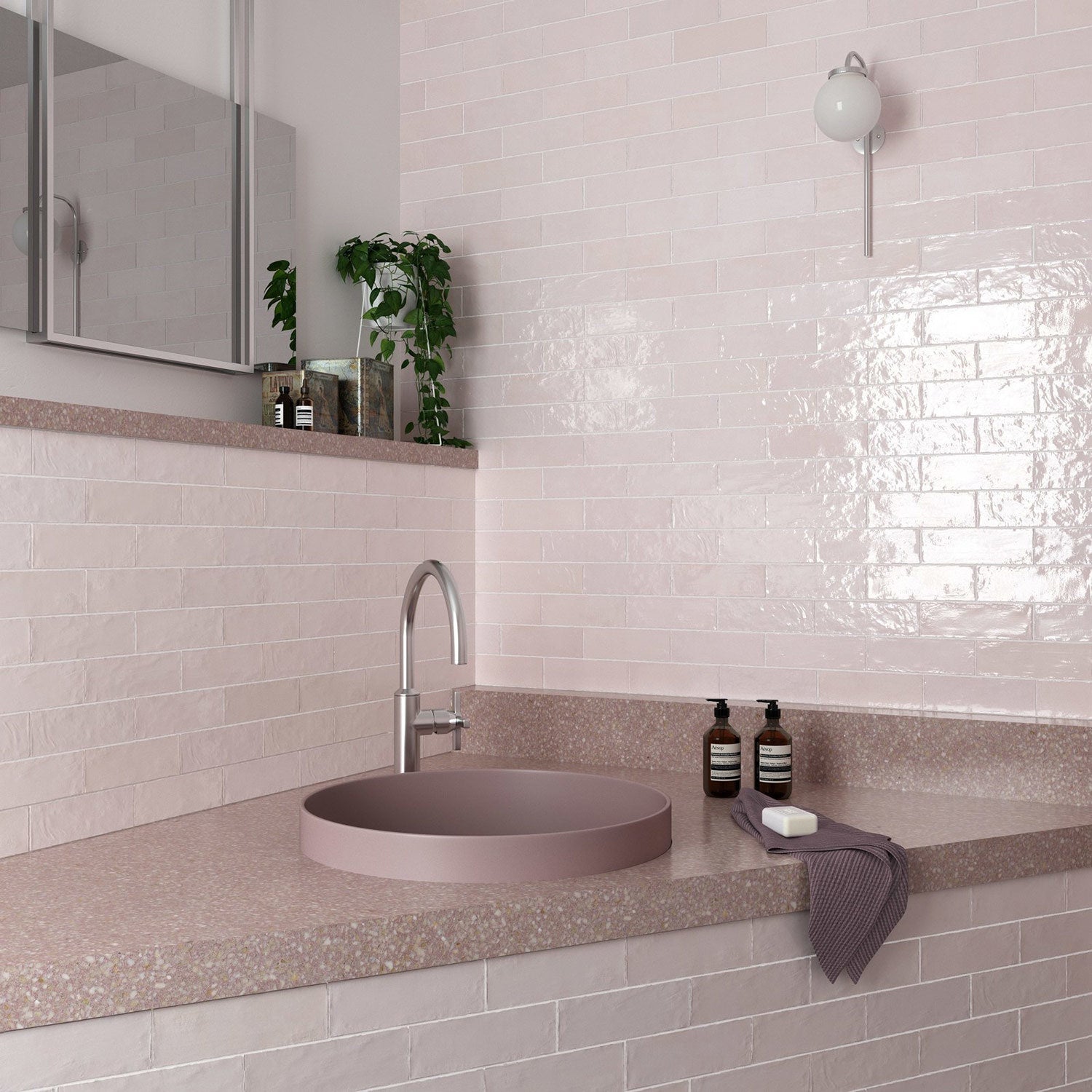 Cassis Rose Tile