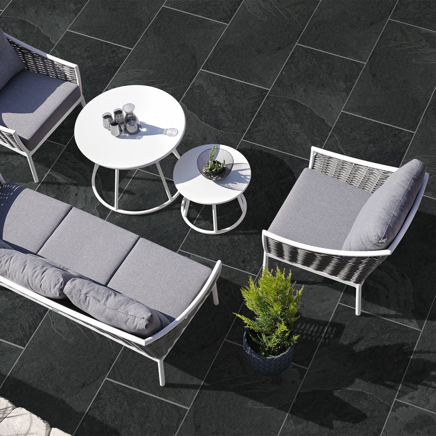 Evergreen Black Slate 20mm Outdoor Tile