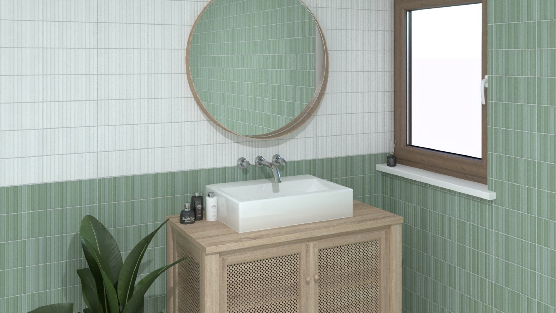 Flores Green Matt Tile