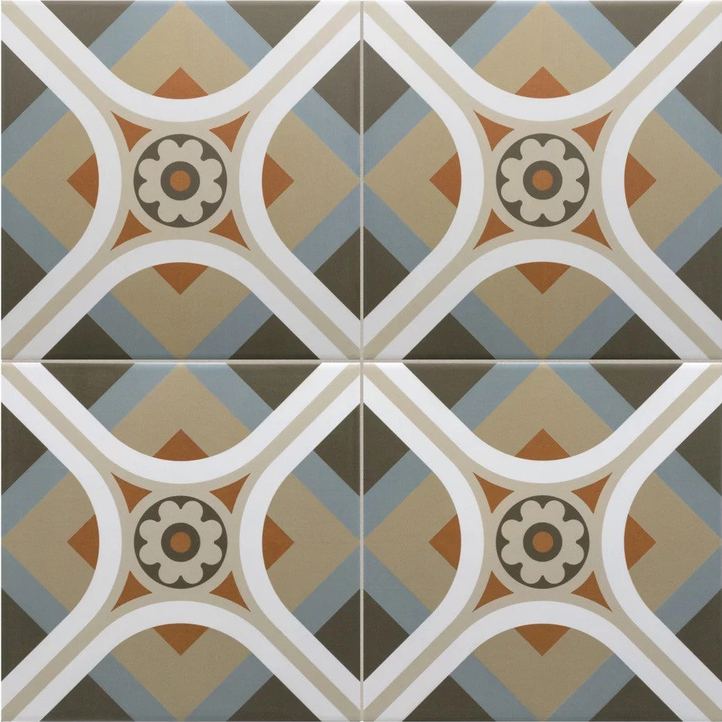 Middleham Redmire Patterned Tile