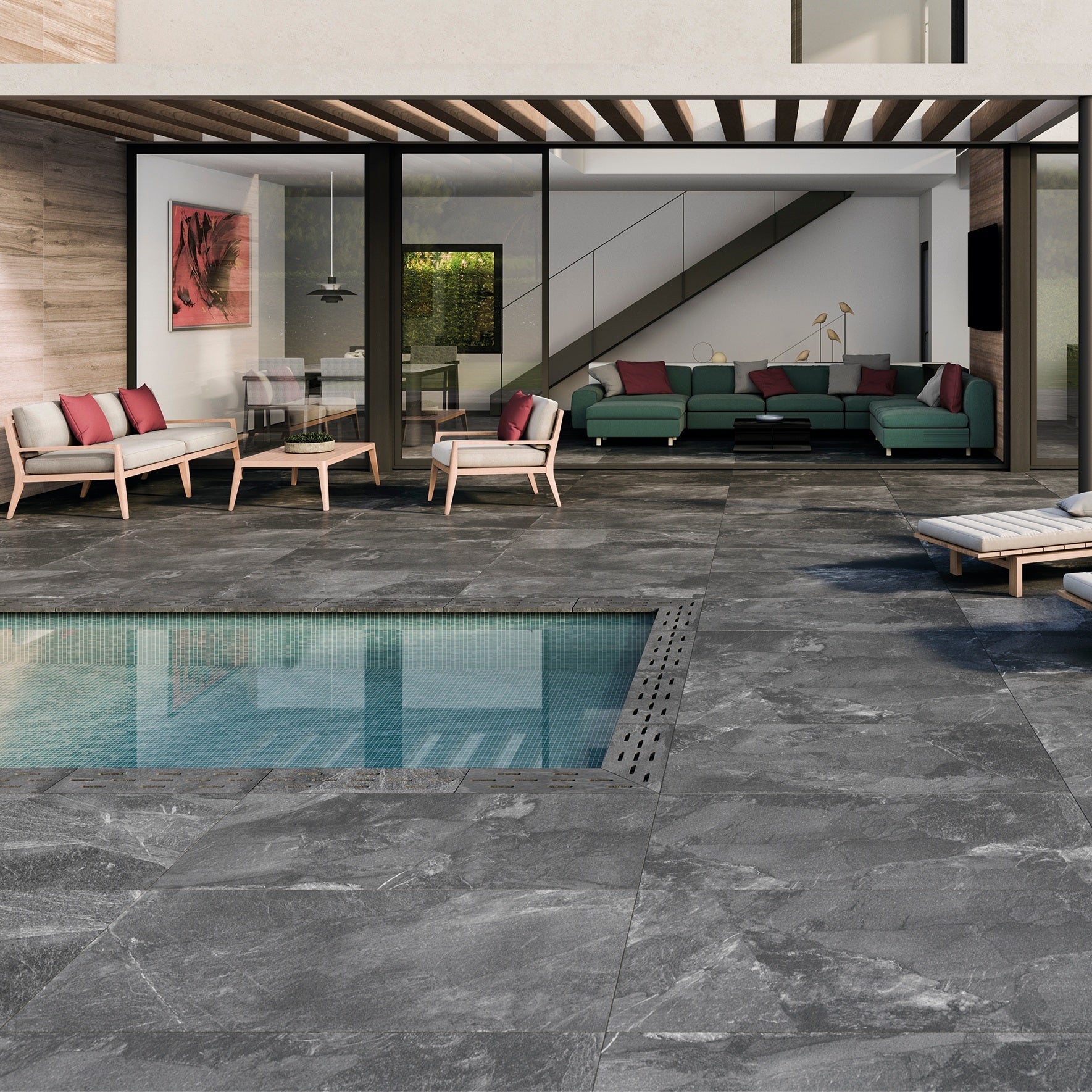 Monumental Dark Outdoor Tile 1200x600x20mm