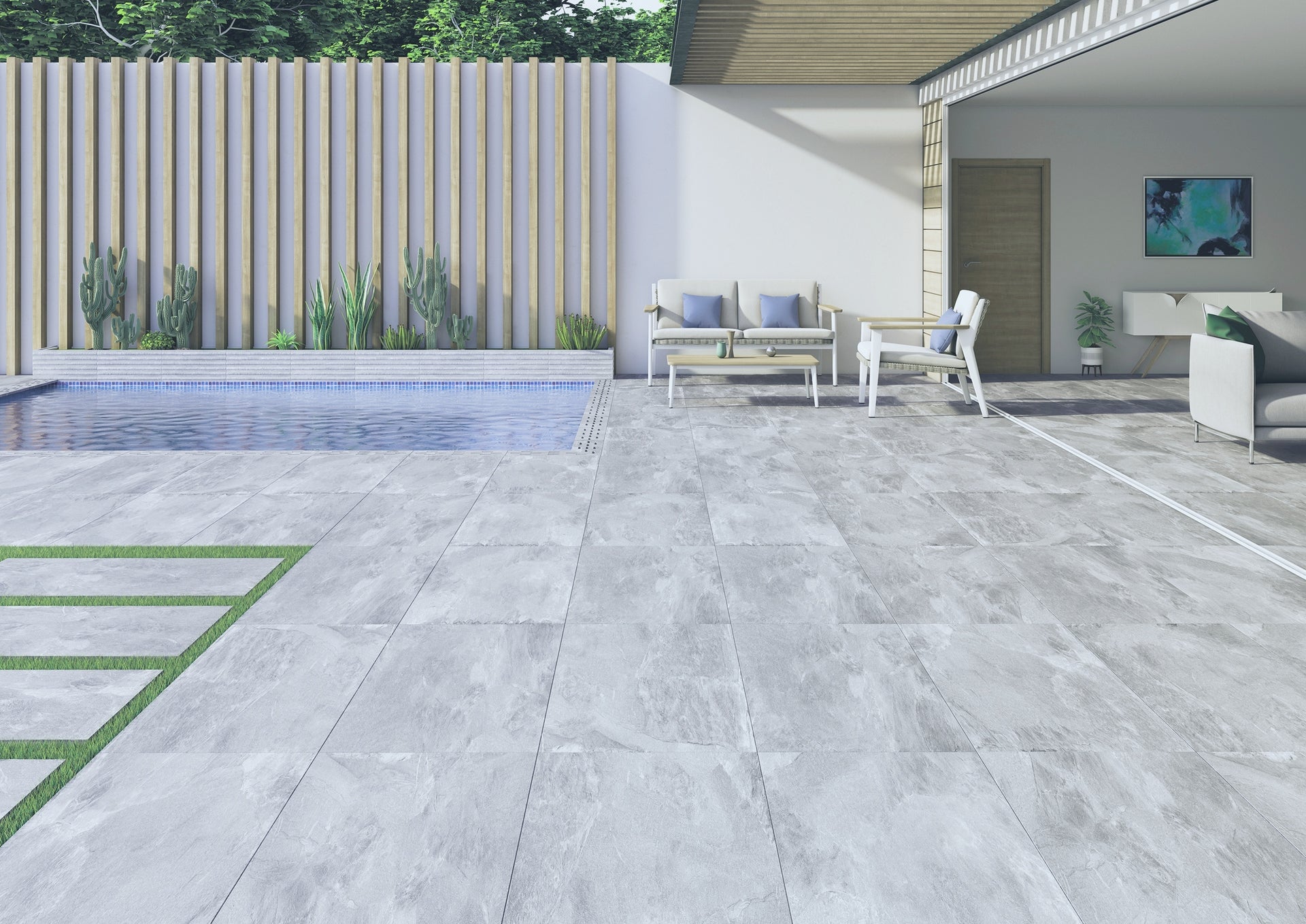 Monumental Grey 1200x600x20mm Outdoor Tile