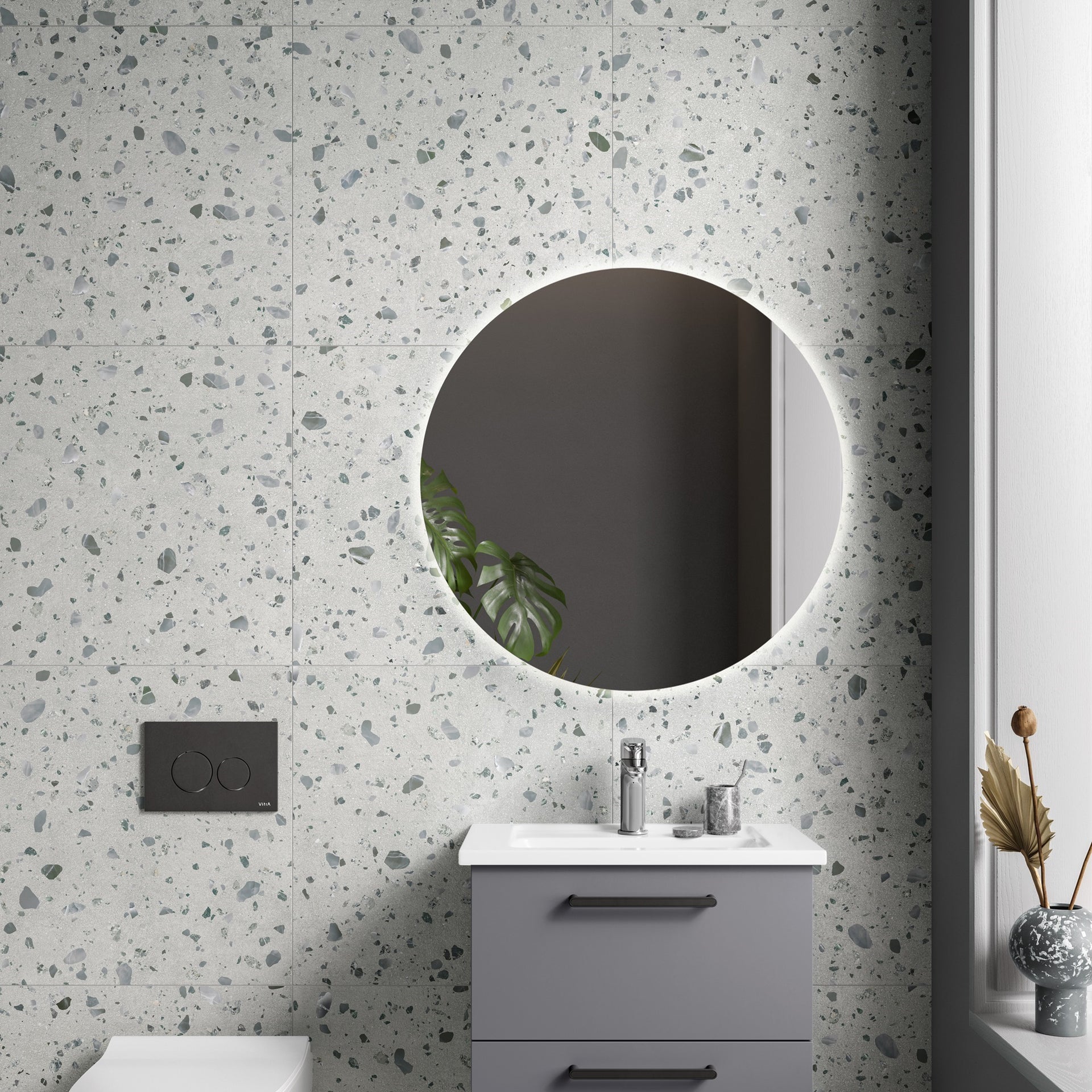 Pico Soft Grey Terrazzo Tile