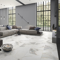 Avenza White Marble Effect Floor Tile