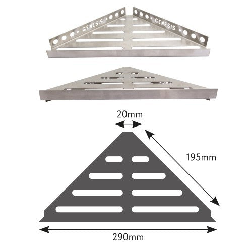 Genesis Brushed Reversible Shelf 102