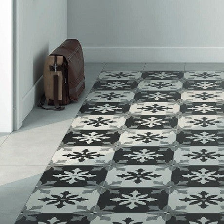 Bordeaux Paris Blanco Patterned Tile