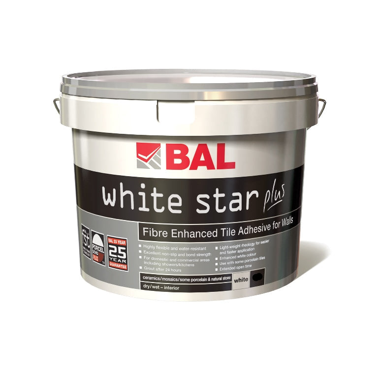 2.5 Litre White Star Plus Wall Tile Adhesive